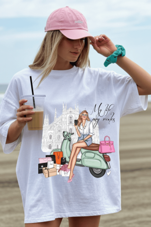 Colectia Tricouri cu mesaje - Tricou din bumbac organic personalizat cu imagini print tematica la moda