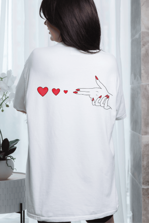 Love and Flirty - Tricou din bumbac organic personalizat cu imagini print tematica la moda