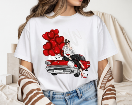 Colectia Valentine's Day - Tricou din bumbac organic personalizat cu imagini print tematica la moda