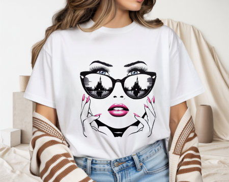 Tricouri pentru femei - Tricou din bumbac organic personalizat cu imagini print tematica la moda