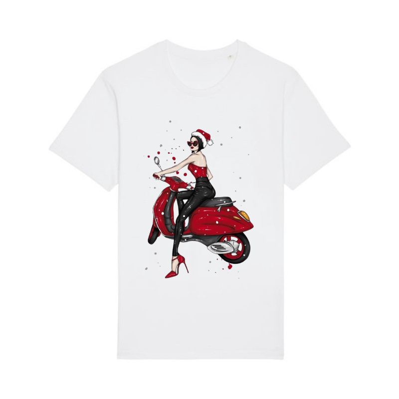 TRICOURI PERSONALIZATE - Tricou din bumbac organic personalizat cu imagini print tematica moda de Craciun.