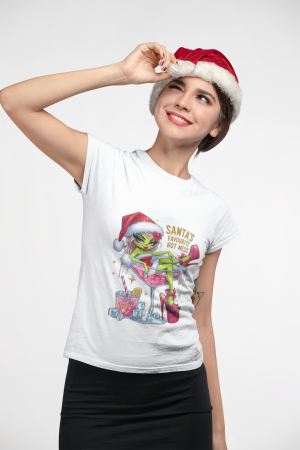 Tricou din bumbac organic personalizat cu imagini print tematica moda de Craciun. [0]