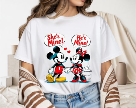 Colectia Valentine's Day - Tricou din bumbac organic personalizat cu imagini print tematica la moda