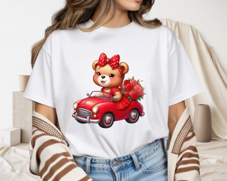 Tricouri pentru femei - Tricou din bumbac organic personalizat cu imagini print tematica la moda