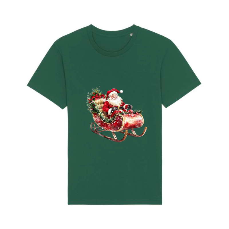COLECTIA DE CRACIUN - TRICOU DIN BUMBAC ORGANIC SANTA CLAUS
