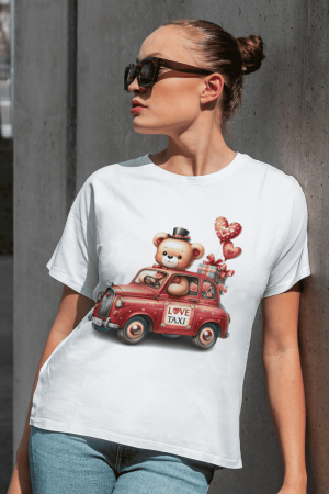 Love and Flirty - Tricou din bumbac organic personalizat cu imagini print tematica la moda