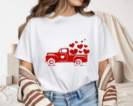 Colectia Valentine's Day - Tricou din bumbac organic personalizat cu imagini print tematica la moda