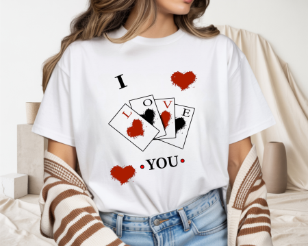 Tricou din bumbac organic personalizat cu imagini print tematica la moda