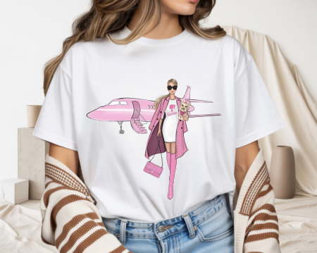 Tricouri pentru femei - Tricou din bumbac organic personalizat cu imagini print tematica la moda