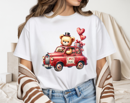 Colectia Valentine's Day - Tricou din bumbac organic personalizat cu imagini print tematica la moda