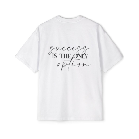 Tricouri cu mesaje - Tricou oversized  din bumbac organic  Succes is the only option