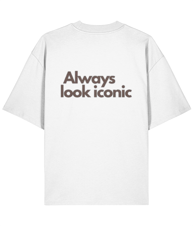 Colectia Trendy - Tricou oversized  din bumbac organic Always look iconic