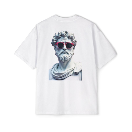 Colectia Trendy - Tricou oversized din bumbac organic  Antique