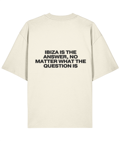 Colectia Words - Tricou oversized  din bumbac organic  Ibiza is the answer
