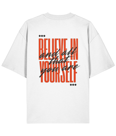Colectia Trendy - Tricou oversized  din bumbac organic Believe in yourself