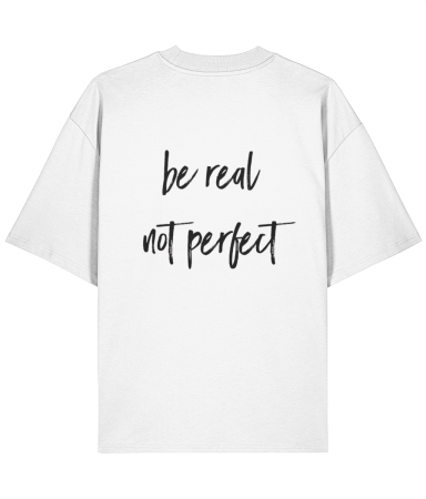 Colectia Words - Tricou oversized  din bumbac organic Be real