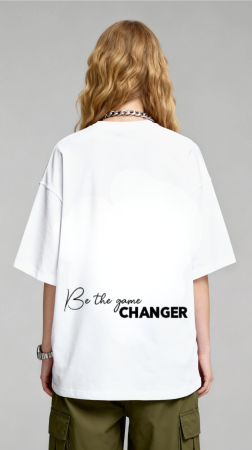 Tricouri pentru barbati - Tricou oversized  din bumbac organic Be the game changer