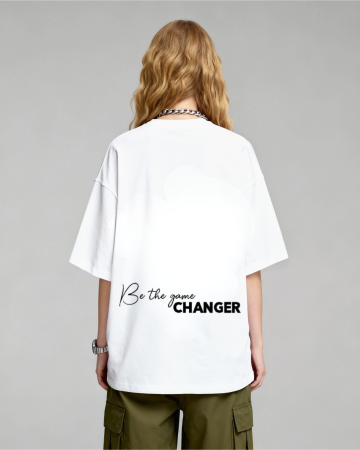 Tricouri pentru femei - Tricou oversized  din bumbac organic Be the game changer