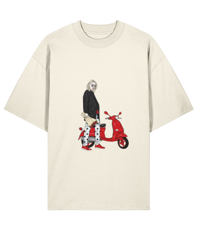 Tricouri pentru femei - Tricou oversized din bumbac organic Blanca