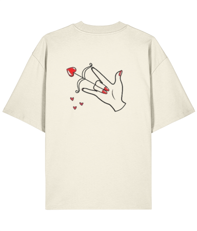Tricouri pentru femei - Tricou oversized din bumbac organic  Connected to him