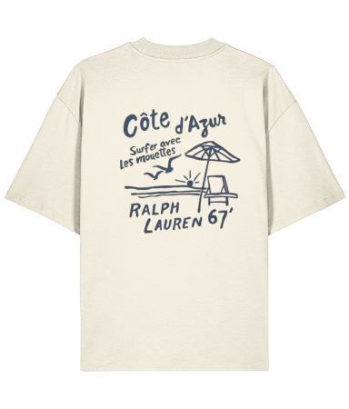 Colectia Words - Tricou oversized  din bumbac organic Cote d'Azur