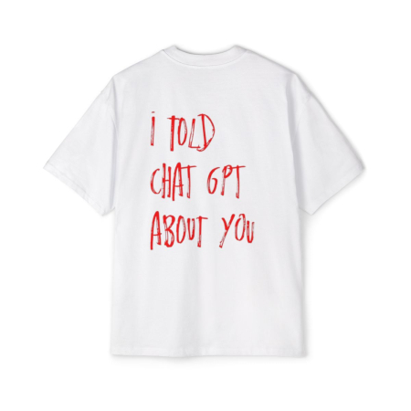 Tricouri pentru barbati - Tricou oversized  din bumbac organic I told Chat GPT