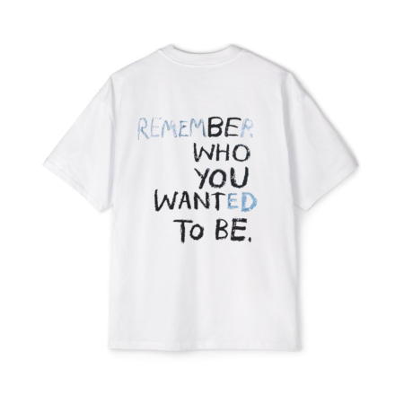 Tricouri pentru barbati - Tricou oversized  din bumbac organic Remember who you are