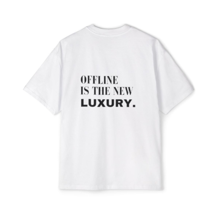 Tricouri pentru barbati - Tricou oversized  din bumbac organic Offline is new luxury