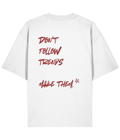 Colectia Words - Tricou oversized  din bumbac organic Don't follow trends
