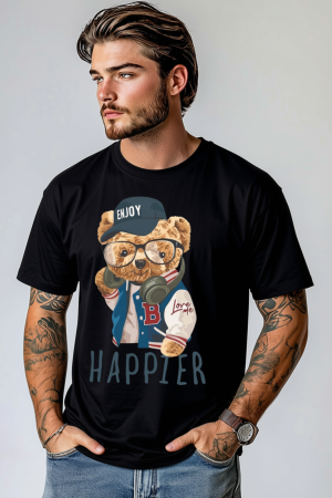 TRICOURI UNISEX - Tricou unisex din bumbac 100% Enjoy happier