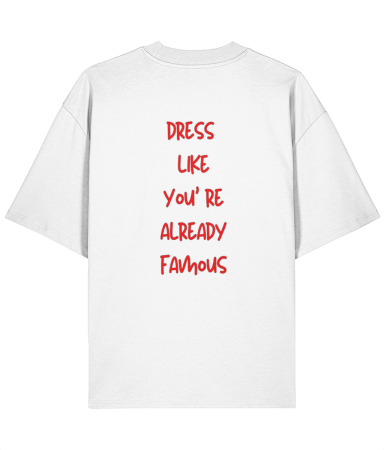 Colectia Words - Tricou oversized din bumbac organic Famous