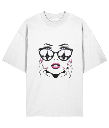 Tricouri pentru femei - Tricou oversized din bumbac organic Fizz girl