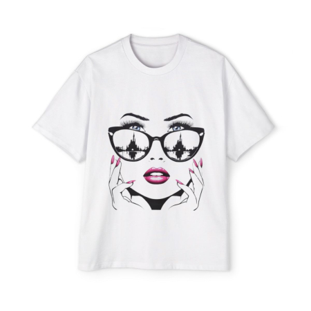 Tricouri pentru femei - Tricou oversized din bumbac organic Fizz girl