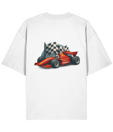 Colectia Trendy - Tricou oversized  din bumbac organic Formula 1