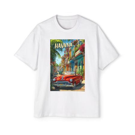 Colectia Trendy - Tricou oversized din bumbac organic Havana