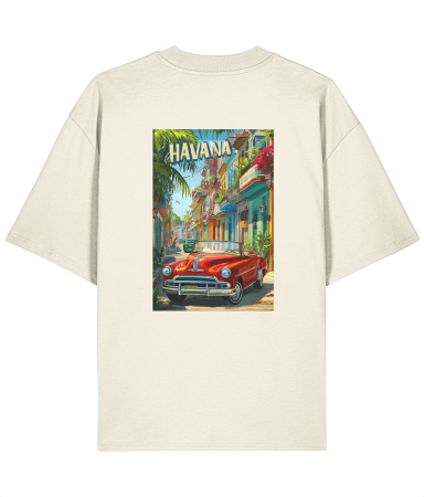 Tricouri pentru barbati - Tricou oversized din bumbac organic Havana