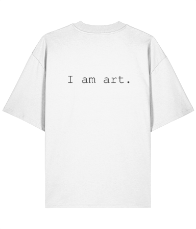 Tricouri unisex - Tricou  oversized din bumbac organic I am art