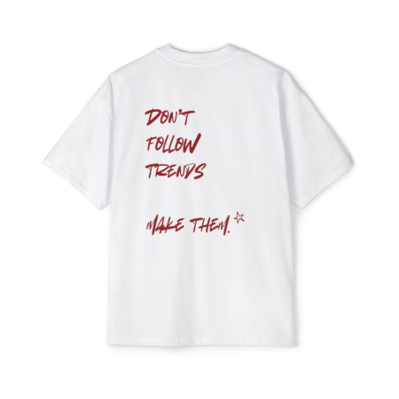 Tricouri pentru barbati - Tricou oversized  din bumbac organic Don't follow trends