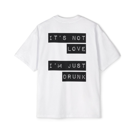 Tricouri pentru barbati - Tricou oversized din bumbac organic  I  am just drunk