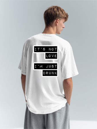 Tricouri unisex - Tricou oversized din bumbac organic  I  am just drunk