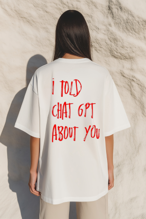 BESTSELLERS - Tricou oversized  din bumbac organic I told Chat GPT