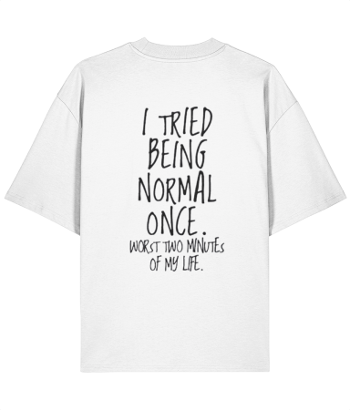 Colectia Words - Tricou oversized  din bumbac organic I tried to be normal