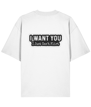 Tricouri unisex - Tricou oversized din bumbac organic I want you