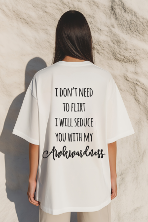 Tricouri unisex - Tricou oversized  din bumbac organic  I will seduce you