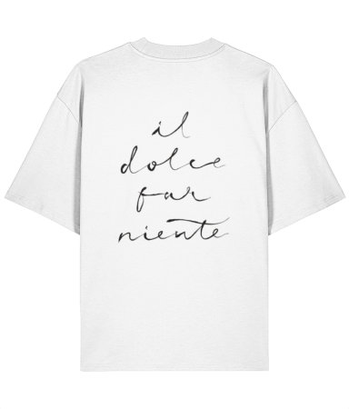 Colectia Words - Tricou oversized  din bumbac organic Il dolce far niente