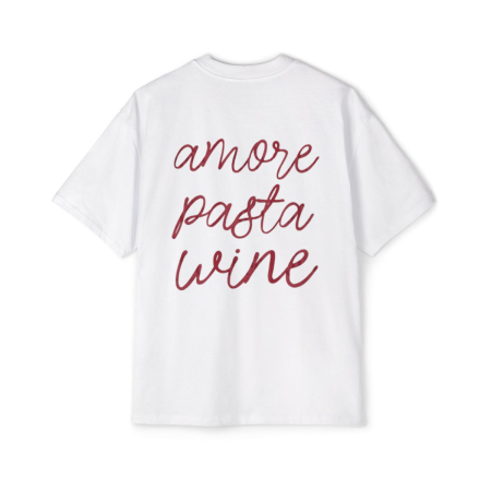 Tricouri unisex - Tricou oversized  din bumbac organic Amore pasta wine
