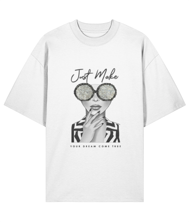 Tricouri pentru femei - Tricou din bumbac organic personalizat cu imagini print tematica la moda