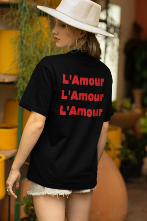 COLECTIA WORDS - Tricou unisex din bumbac 100% L'amour