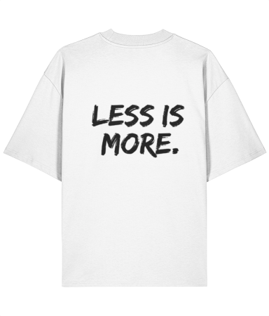 Colectia Words - Tricou oversized  din bumbac organic Less is more