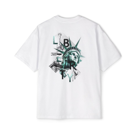 Colectia Trendy - Tricou  oversized din bumbac organic  Liberty